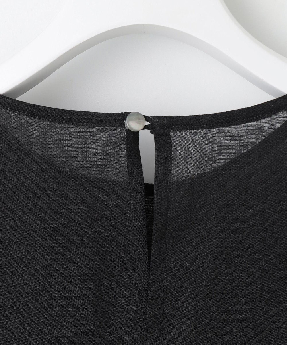 自由区 【WEB限定・接触冷感・洗える】シアーラミーローンイレギュラーヘムスリーブ ブラウス 