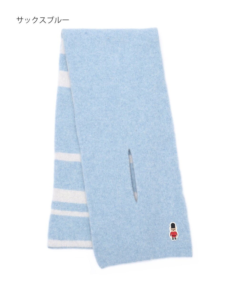 MOONBAT MACKINTOSH PHILOSOPHY 【日本製】バッキンガムベア付きウール100%縮絨プチマフラー 