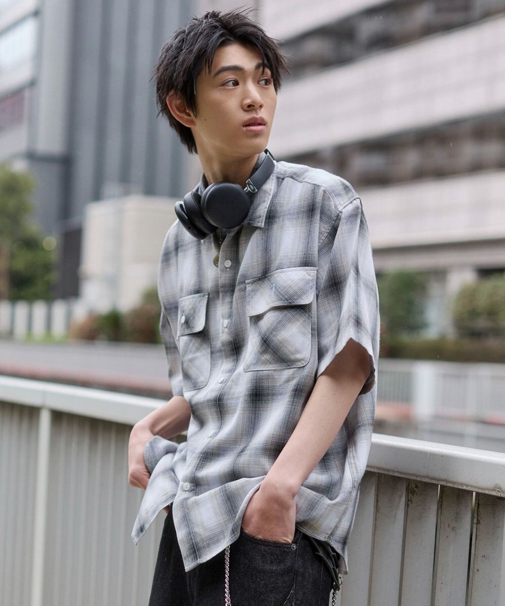 WEGO オンブレチェックシャツ（SS） 