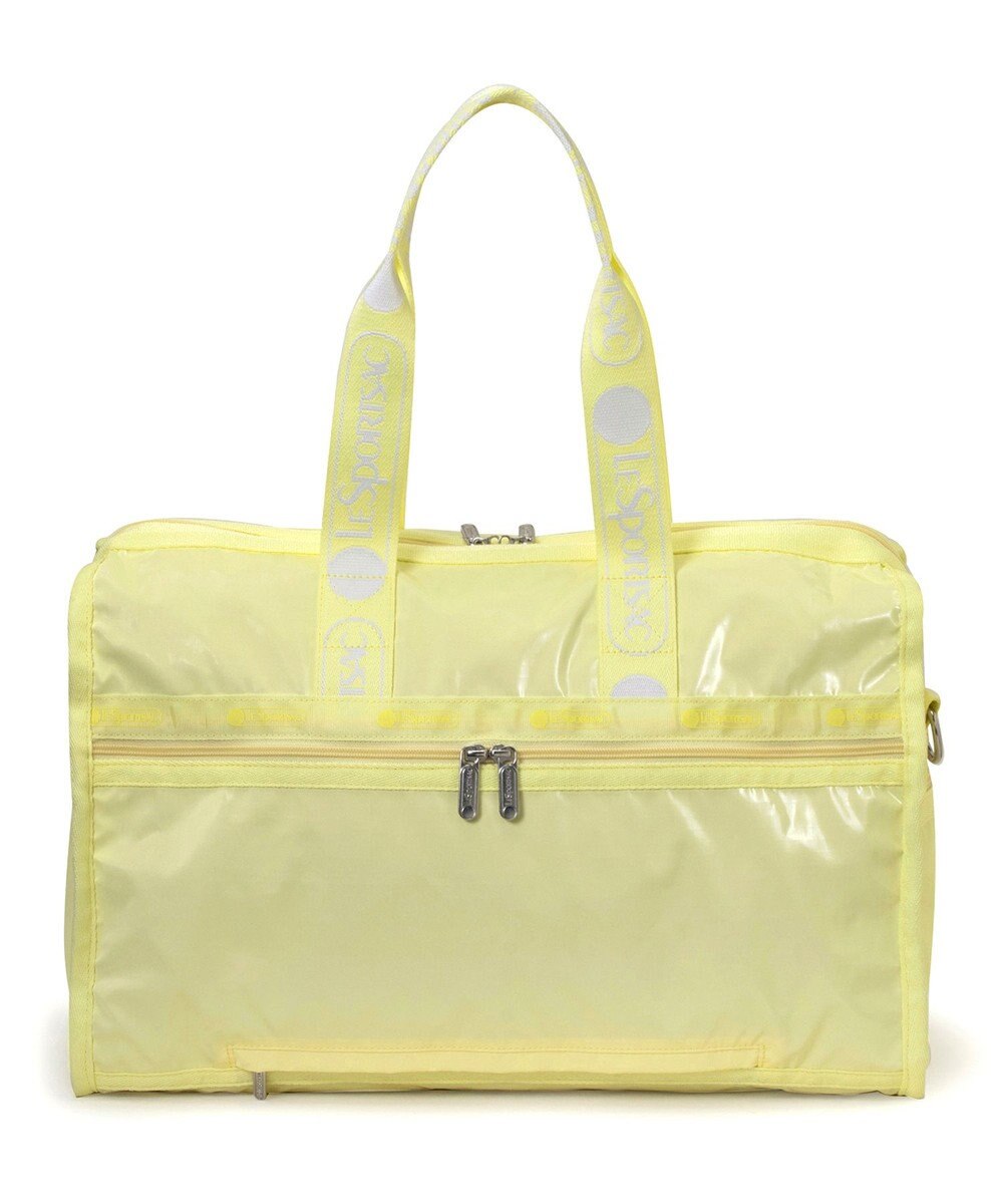 LeSportsac DELUXE MED WEEKENDER MH/ロゴジャガードライムスナイデル 