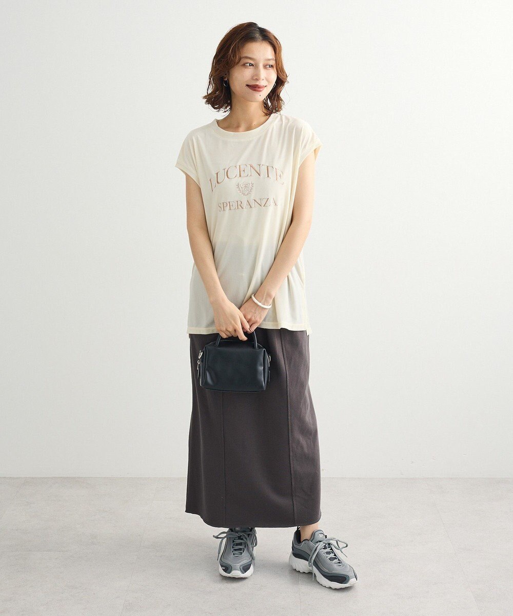 Green Parks ベロアロゴフレンチスリーブチュニック 