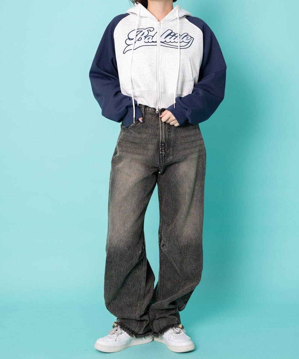 WEGO カレッジロゴラグランジップパーカー 