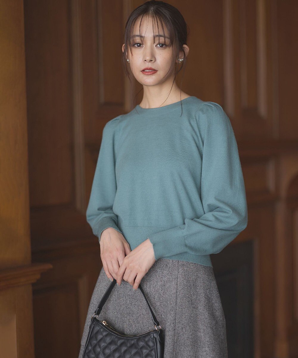 組曲 L 【前後着用可】BOREROタックプルオーバー ニット 