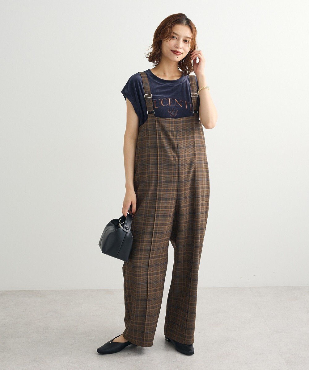 Green Parks ベロアロゴフレンチスリーブチュニック 