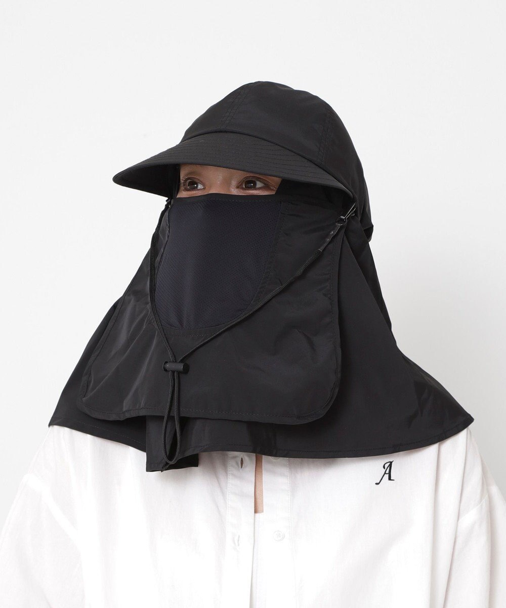 MOONBAT 【遮光100％/UVカット100％】フワクール (Fuwacool)  日差しを完全遮断バッククリボンワイドキャップ　遮光100　UV100 