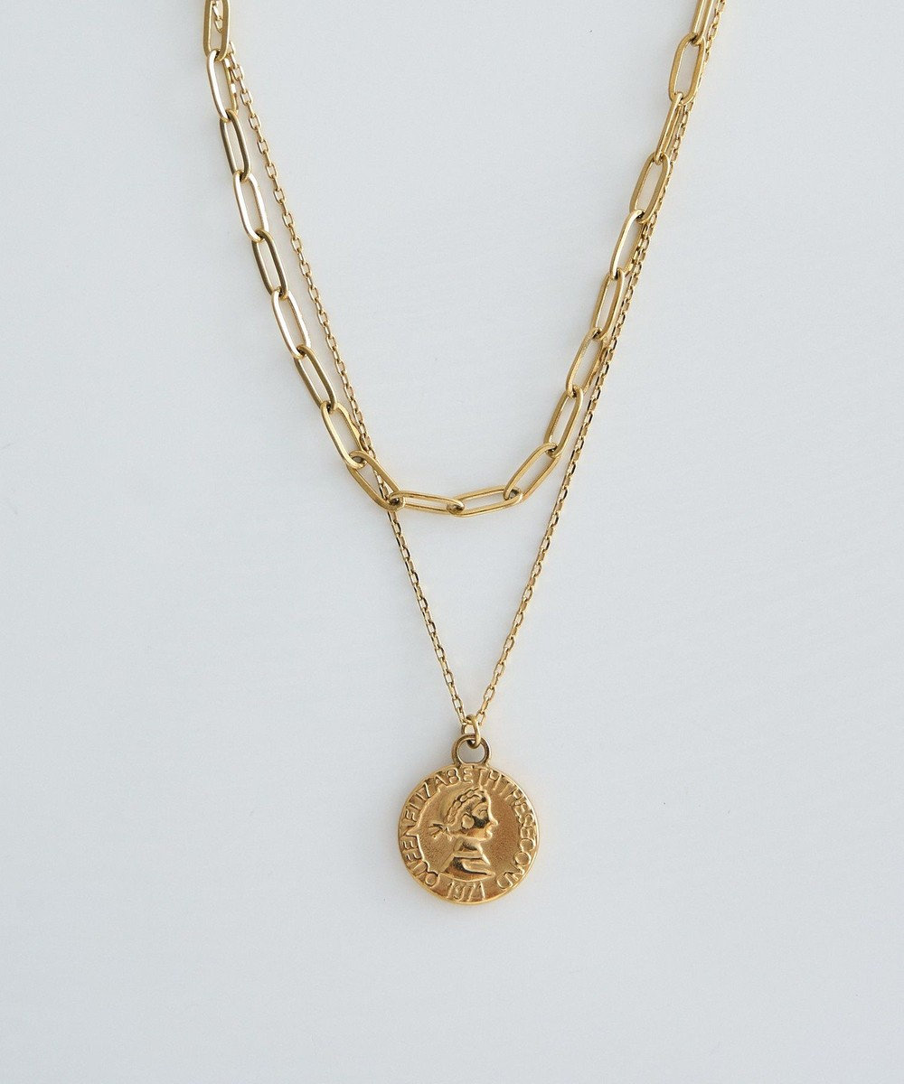 earth music&ecology 【ステンレス】2SETコインネックレス 