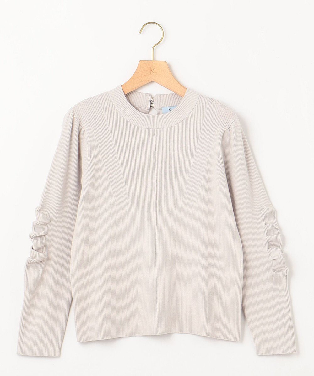 組曲 L Elena フリルスリーブ ニットプルオーバー 