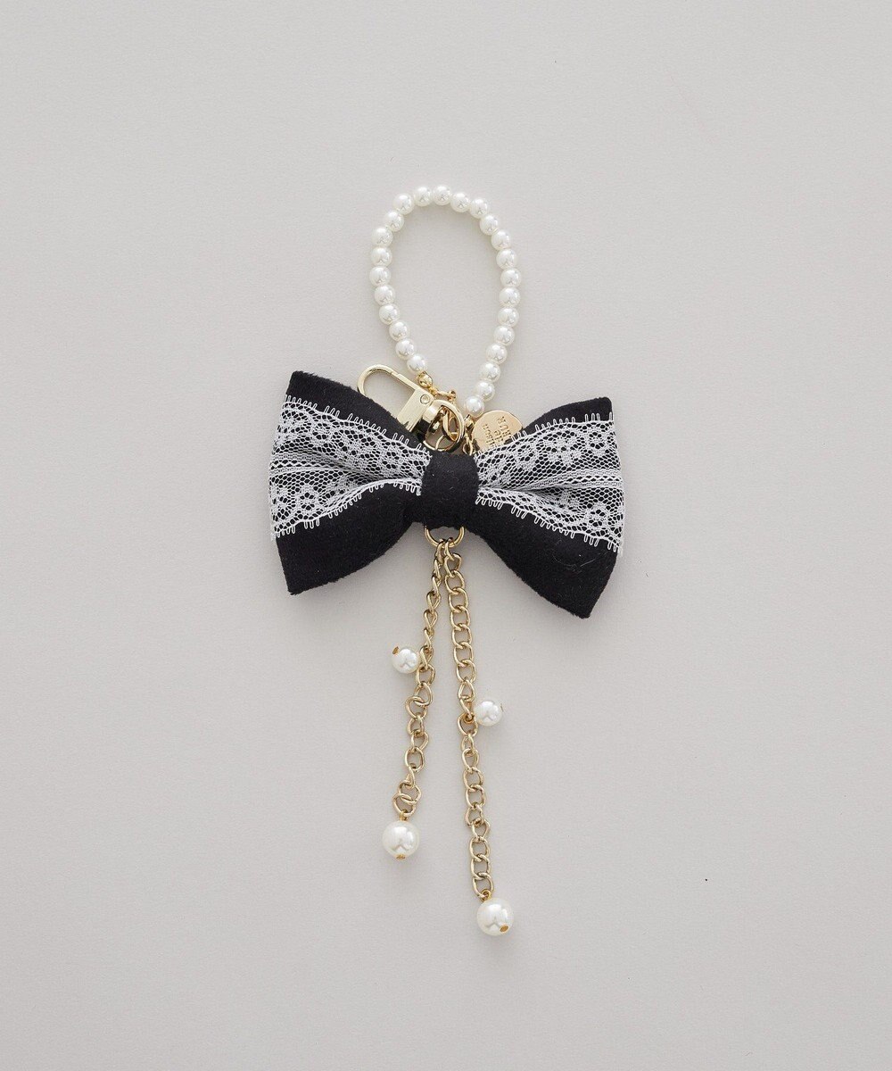 Maison de FLEUR ベロアレースリボンチャーム 