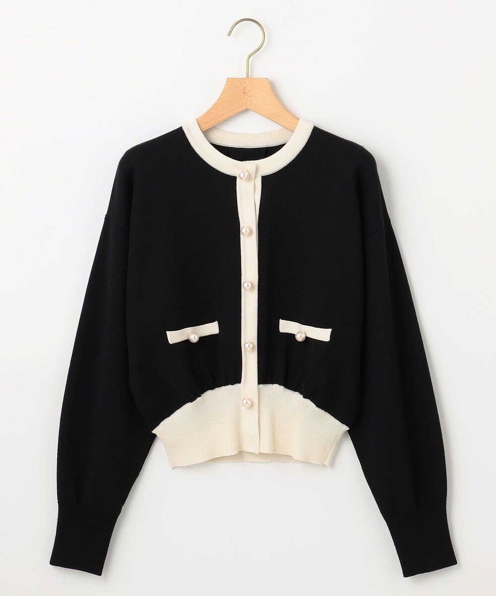 組曲 L 【WEB限定色あり】ELENA パールボタン ニットジャケット 