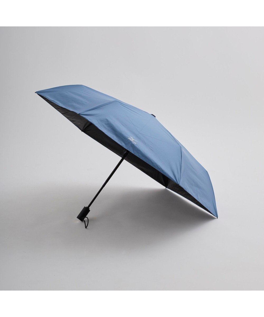 MOONBAT MIZUNO(ミズノ) ワンポイントロゴ 無地 日傘 折りたたみ傘 自動開閉 1プッシュ パラソル 晴雨兼用 軽量 遮熱効果 遮光率100% UV遮蔽100% 