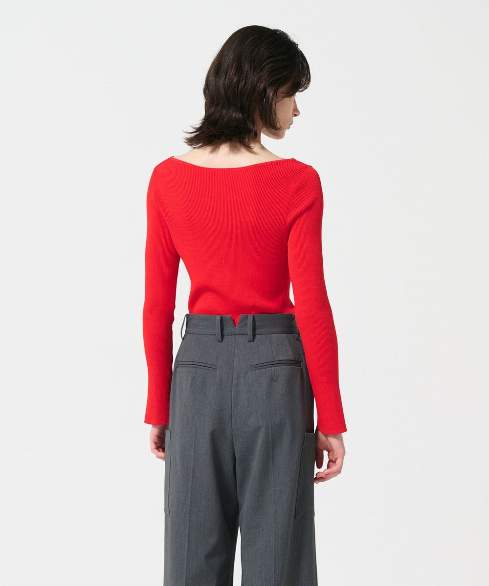 GRACE CONTINENTAL リブVネックニットトップ 