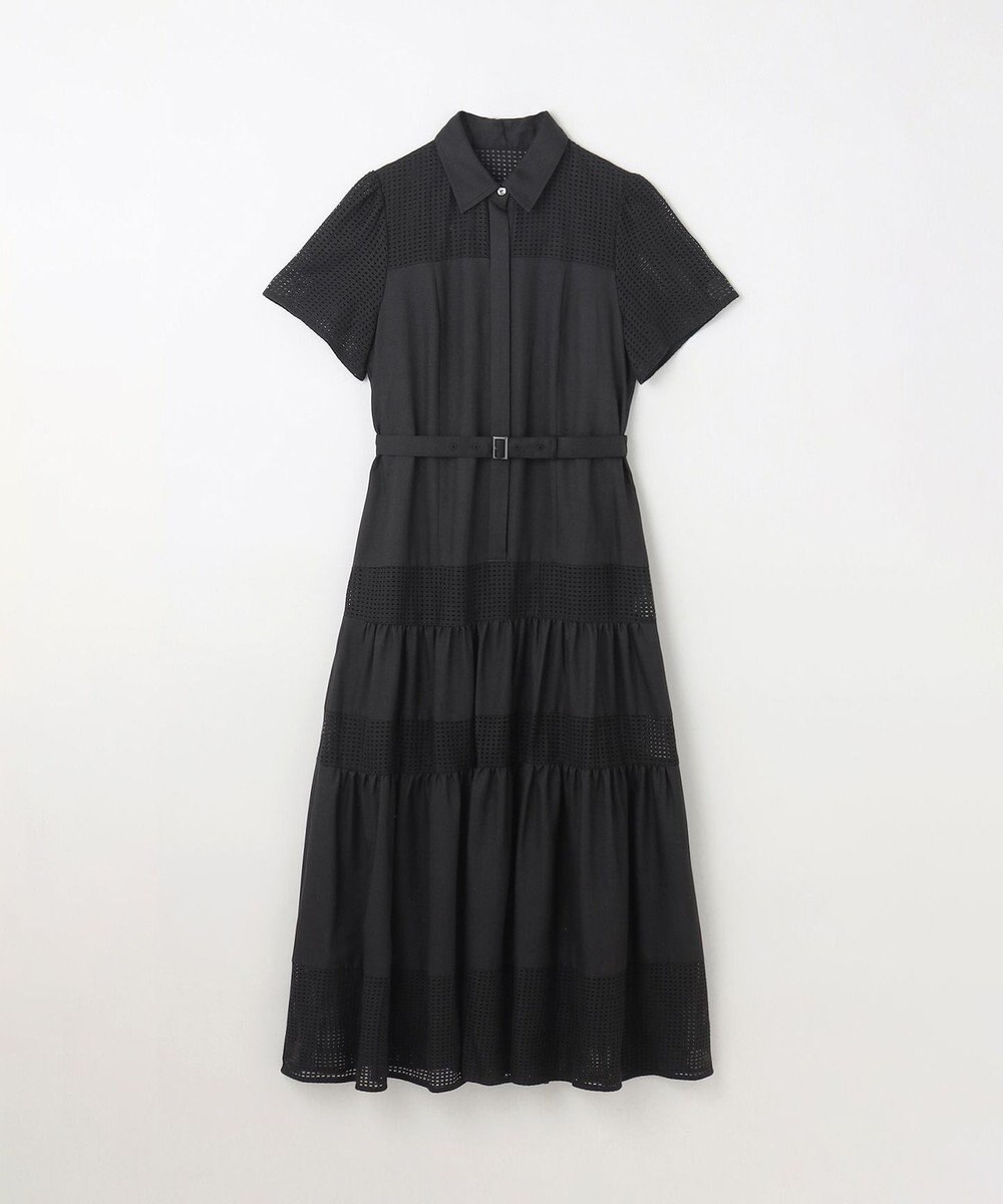 GRACE CONTINENTAL メッシュコンビシャツワンピース 