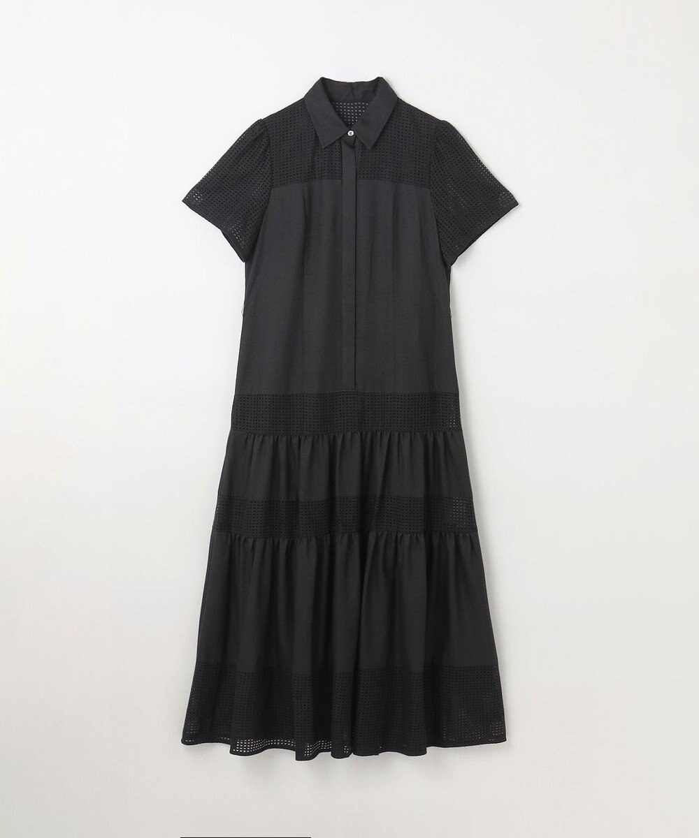 GRACE CONTINENTAL メッシュコンビシャツワンピース 