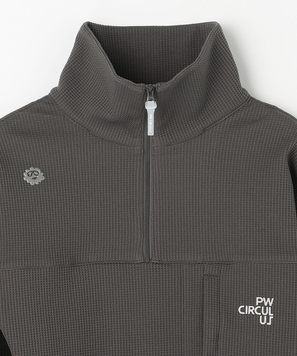 PW CIRCULUS 今が旬トップス！【ドライな肌触り / UV遮蔽率98.9% UVカット / ストレッチ】【WOMEN】ワッフルハーフジップ  ゴルフウェア レディース 