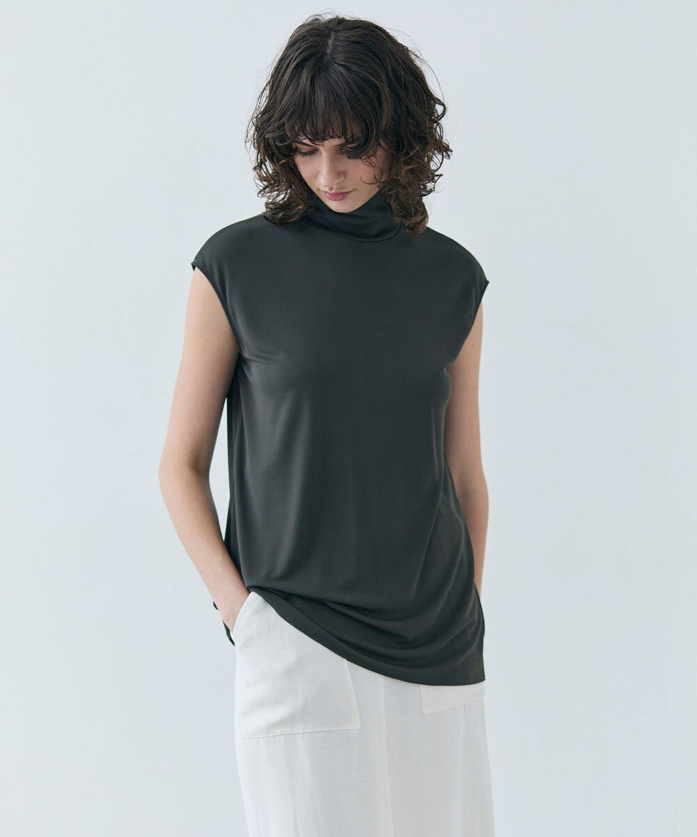 BEIGE， 【洗える・VERY 6月号掲載】MELLE / ジャージーハイネックカットソー 