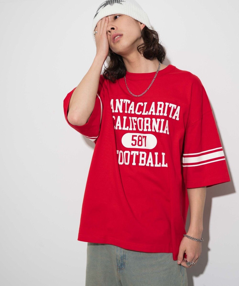 WEGO 【ユニセックス着用ITEM/手洗い可/MLサイズ】フットボールBIG　T（S） 