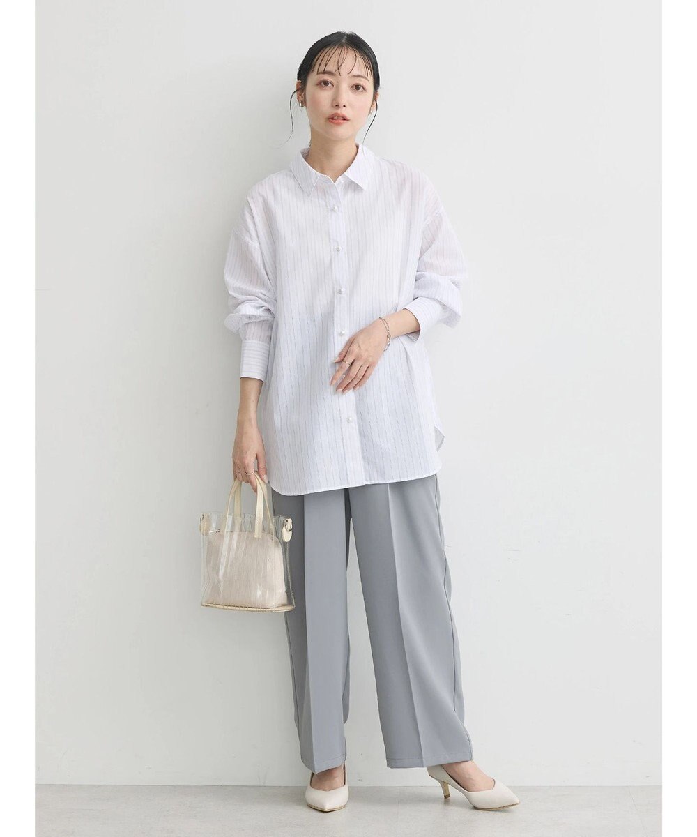 earth music&ecology パールボタンオーバーシャツ 