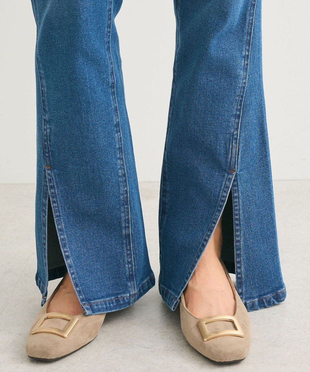 Green Parks ・ＳＵＧＡＲ　ＳＰＯＯＮ　デニムスリットフレアパンツ 