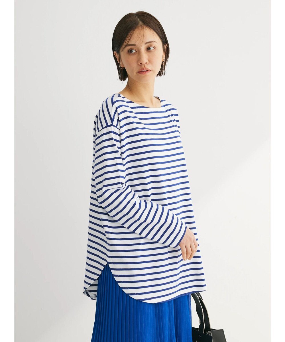 Green Parks ラウンドボーダーリラックスプルオーバー 