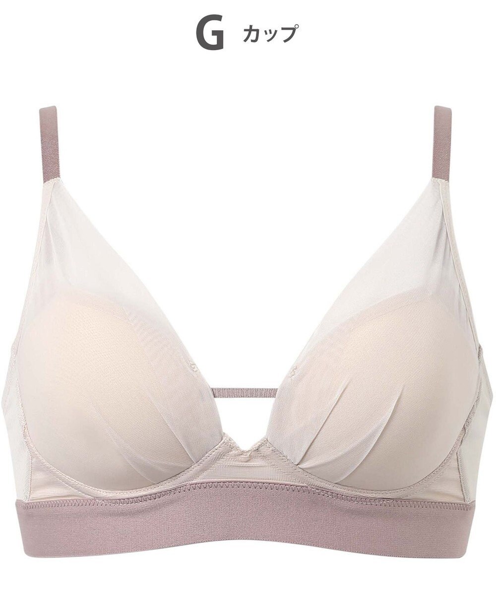 WACOAL ノンワイヤーブラ 【重力ケアブラ】 バストを重力から守る まる胸をキープ サイドのラインすっきり Gカップまで対応 大きいサイズ レディース BXB114 /ワコール 