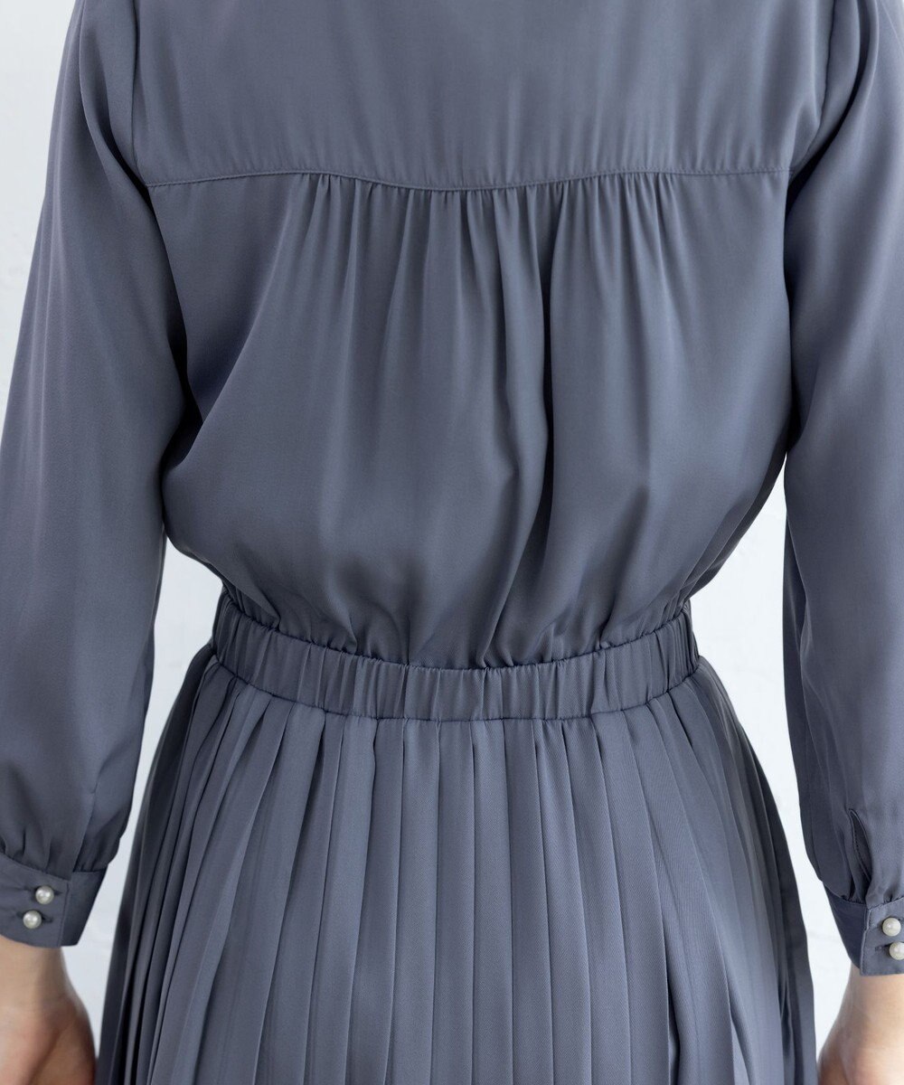 Tiaclasse 【洗える】ヴィンテージサテンシャツワンピース 