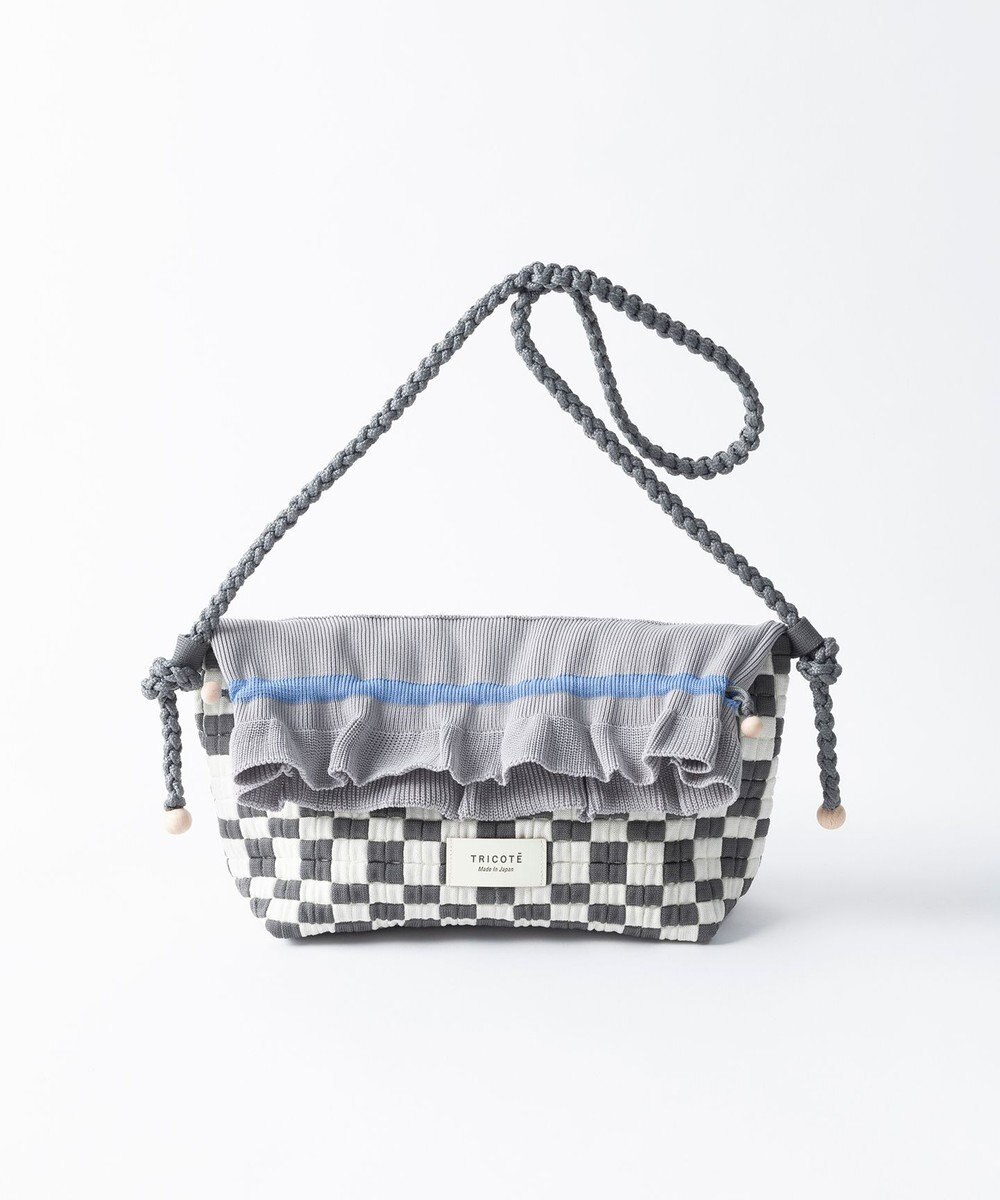 TRICOTE チェッカー巾着ポーチショルダー 