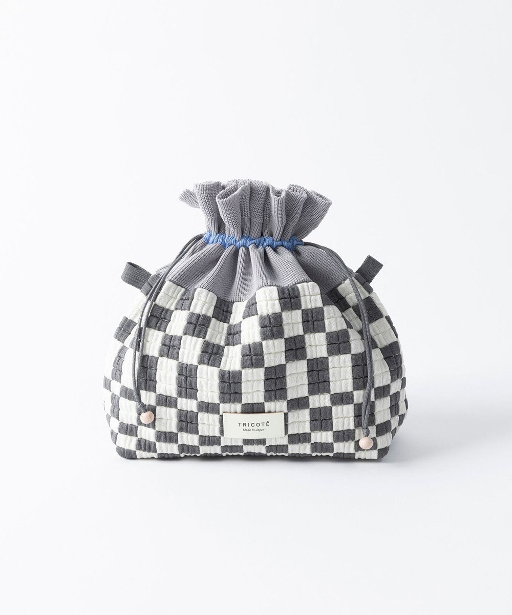 TRICOTE チェッカー巾着ポーチショルダー 