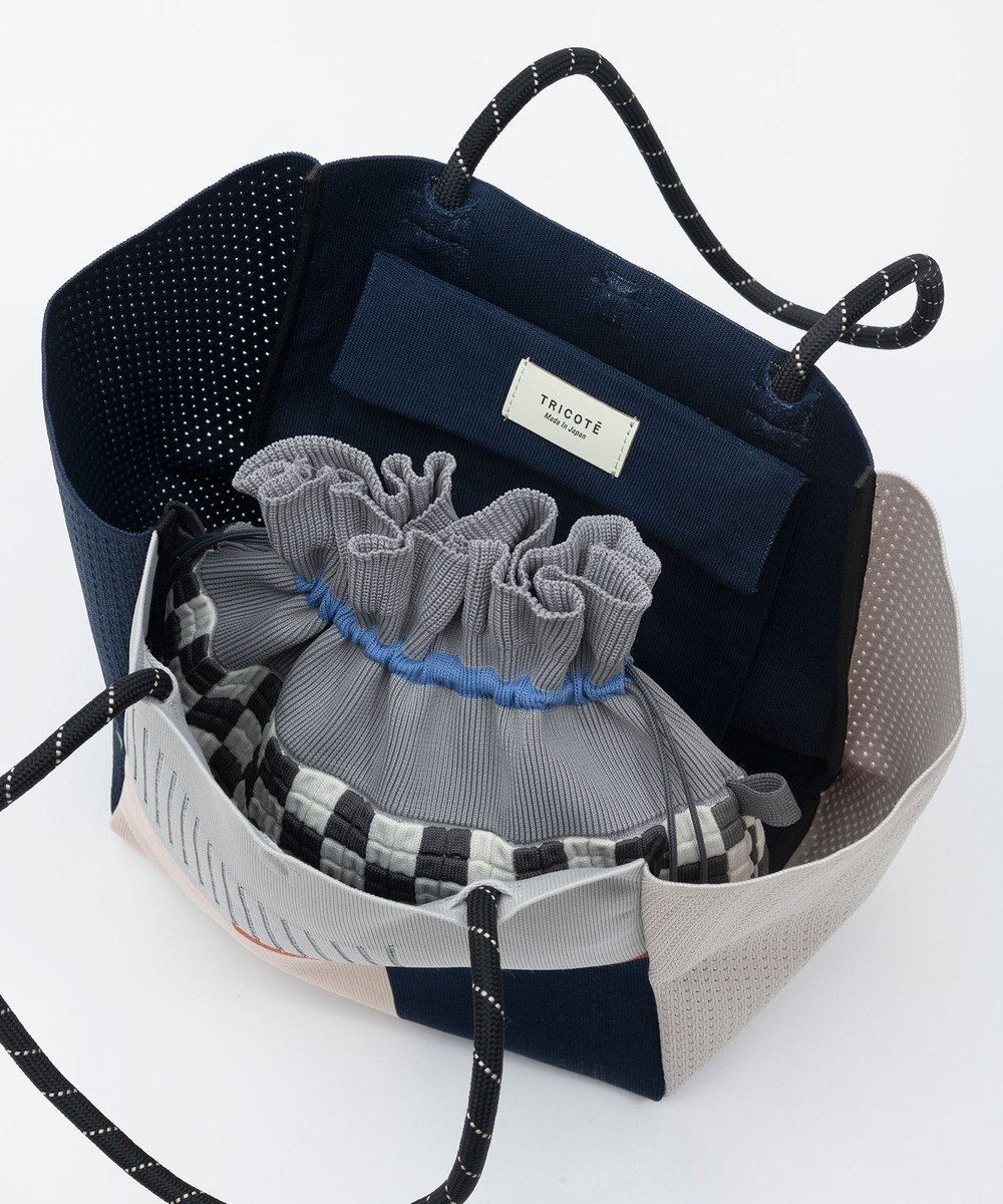 TRICOTE チェッカー巾着ポーチショルダー 