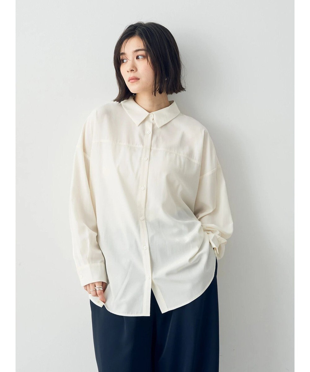 バックギャザーロングシャツ, Off White, F - 新品未使用の正規品を購入 