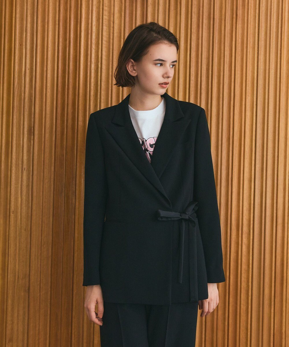 GRACE CONTINENTAL サテンボウ付テーラードジャケット 