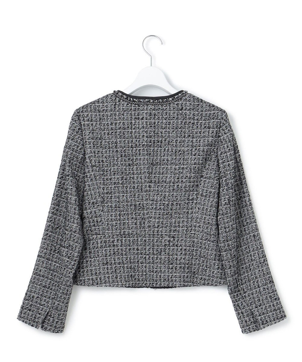 23区 S 【セットアップ対応】シャインツイードストレッチ ノーカラー ジャケット 