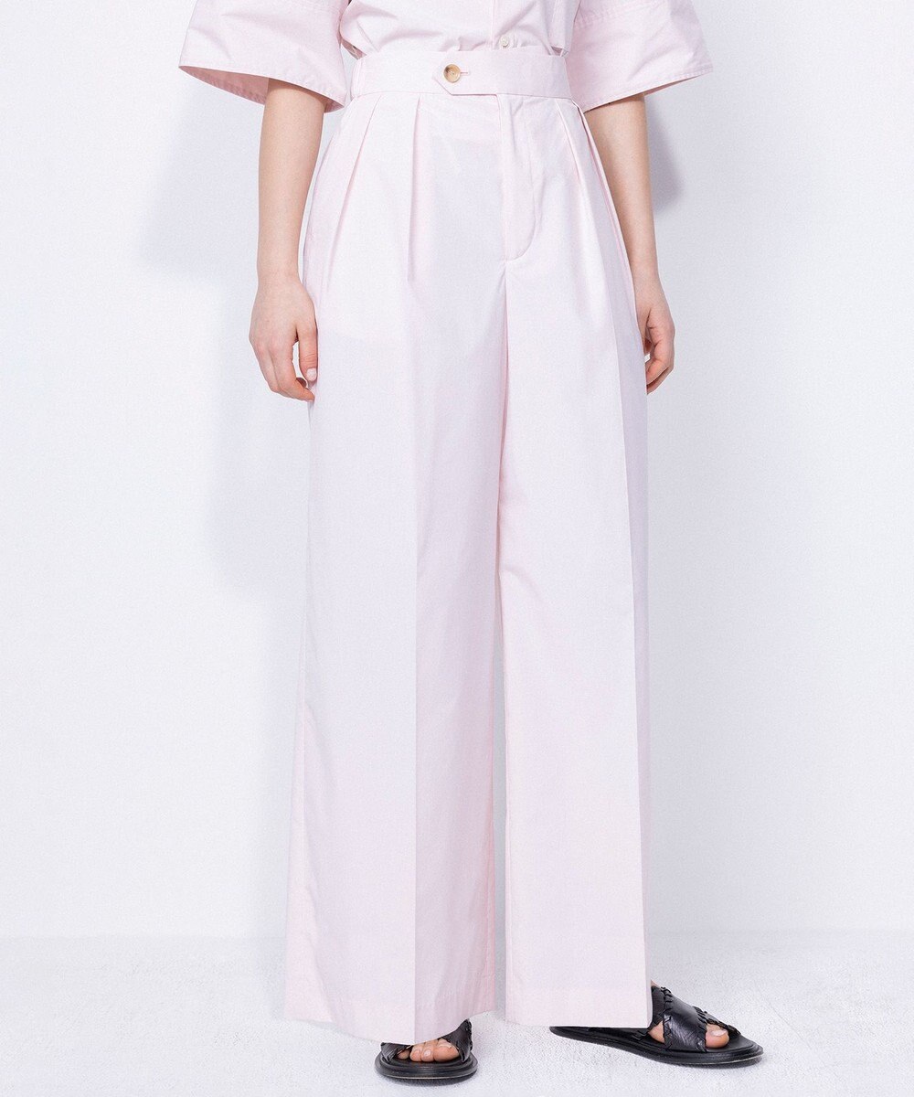 NAVE 【ReNave・セットアップ可/洗える/接触冷感/UVケア】コットンポリブロード パンツ 