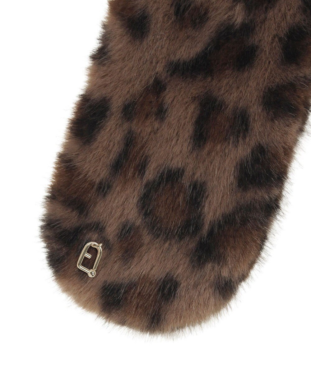 MOONBAT FURLA（フルラ）プチリボンマフラー  アーチロゴ フェイクファー 