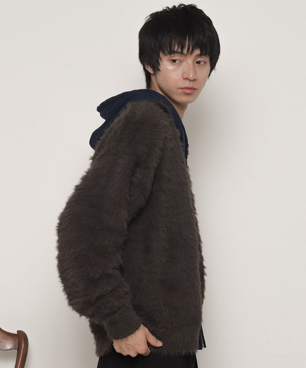 WEGO 【ユニセックス着用ITEM】フェザーニットボタンシャツ 