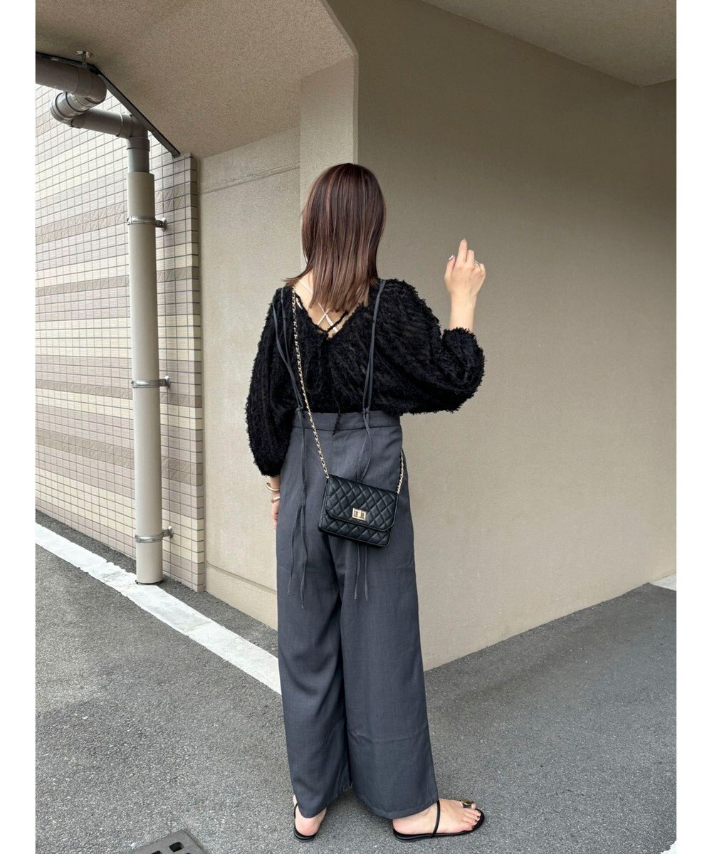 Green Parks AnriettMusee カットジャガードタックブラウス 