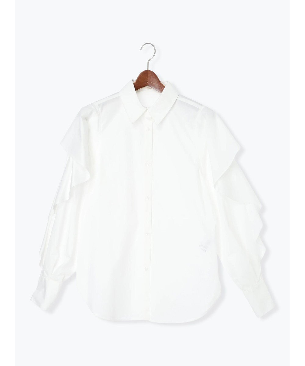 Te chichi 【泉 里香さん着用・Oggi.jp10/23掲載】ラッフルスリーブシャツ 