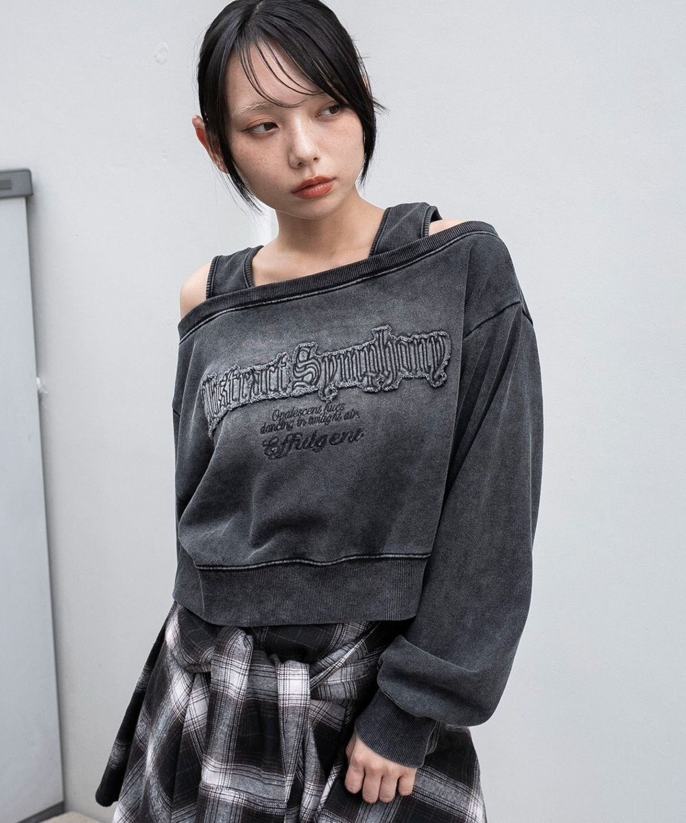 WEGO ドッキングオフショルショートスウェット 