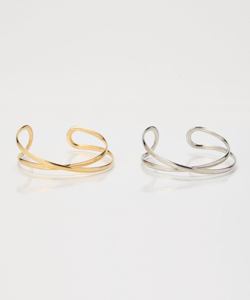 Phoebe 【金属アレルギー対応】ツインカレントカフバングル　ゴールド/ニッケルフリー 