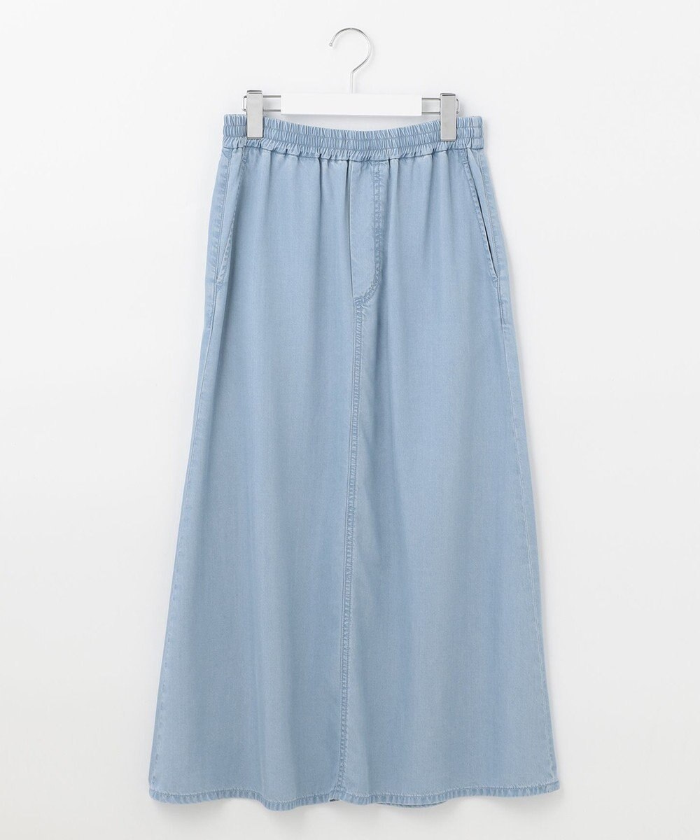 自由区 L 【セット可/洗える】テンセルデニム ロングスカート 
