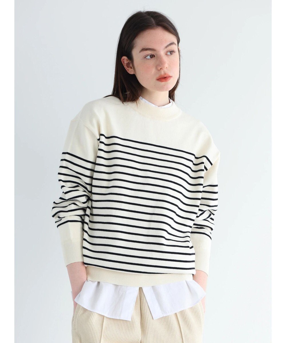 CRAFT STANDARD BOUTIQUE パネルボーダーニットプルオーバー 