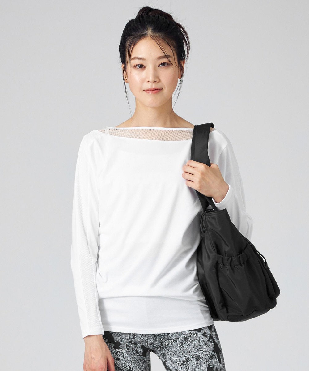 Chacott Chacott BALANCE レースコンビヘムフィットTシャツ ホワイト