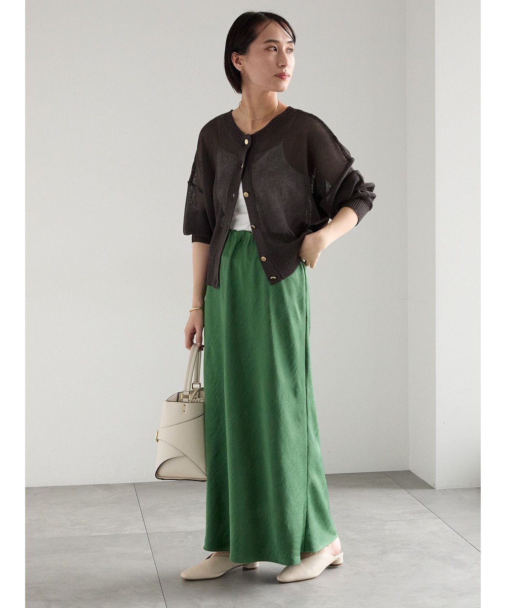 Te chichi 【WEB限定カラーあり】ペーパータッチヤーン2wayメッシュニット 