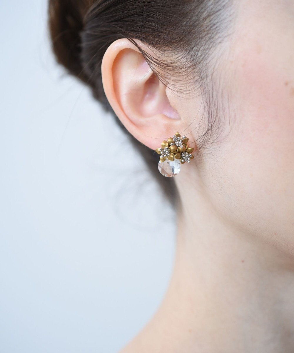 monshiro ウィンターコスモスグラスピアス 