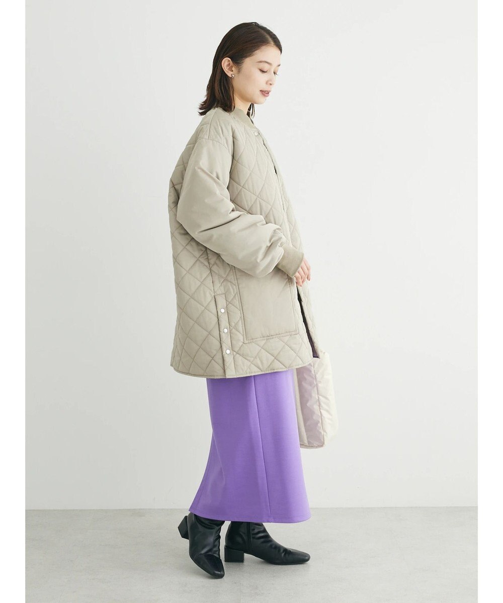 Green Parks 撥水加工　中綿キルトミドル丈コート 
