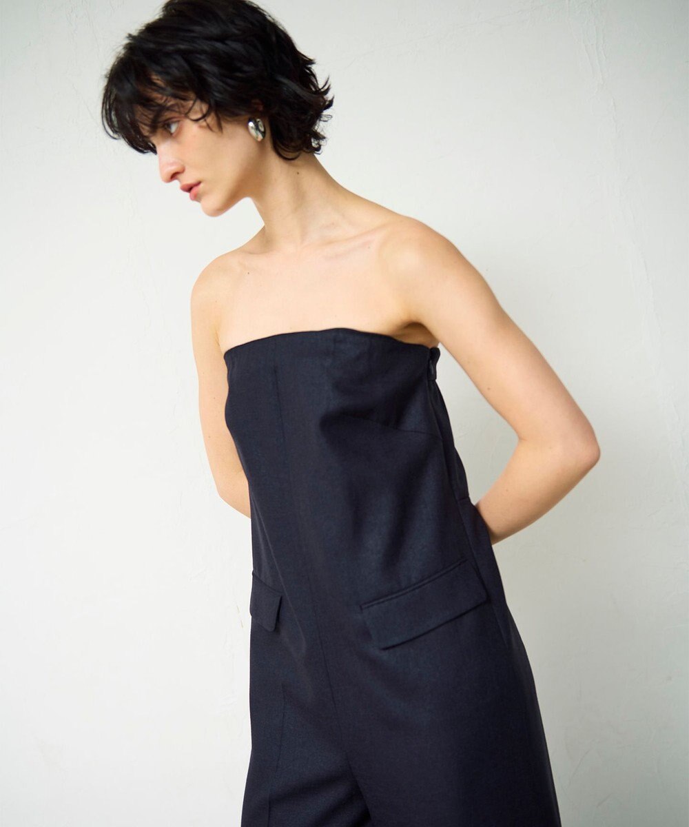 GRACE CONTINENTAL リネンタッチビスチェサロペ 