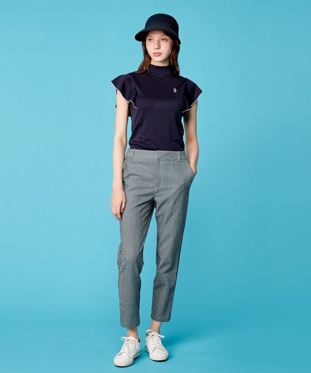 23区GOLF 【WOMEN】【吸水速乾】フレアスリーブ モックネックシャツ 