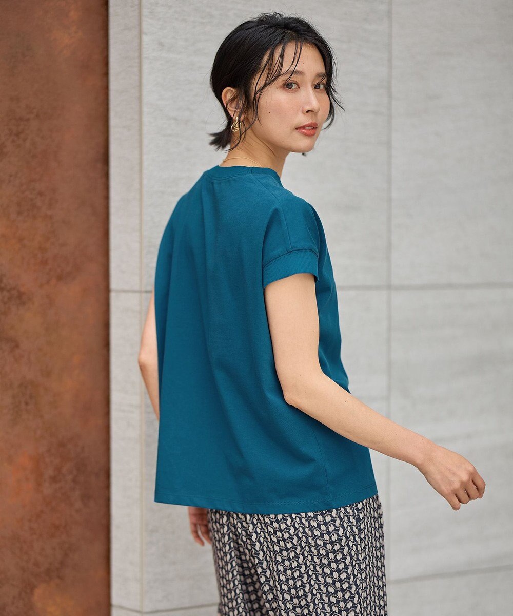 ANY ニットリブフレンチスリーブプルオーバー 