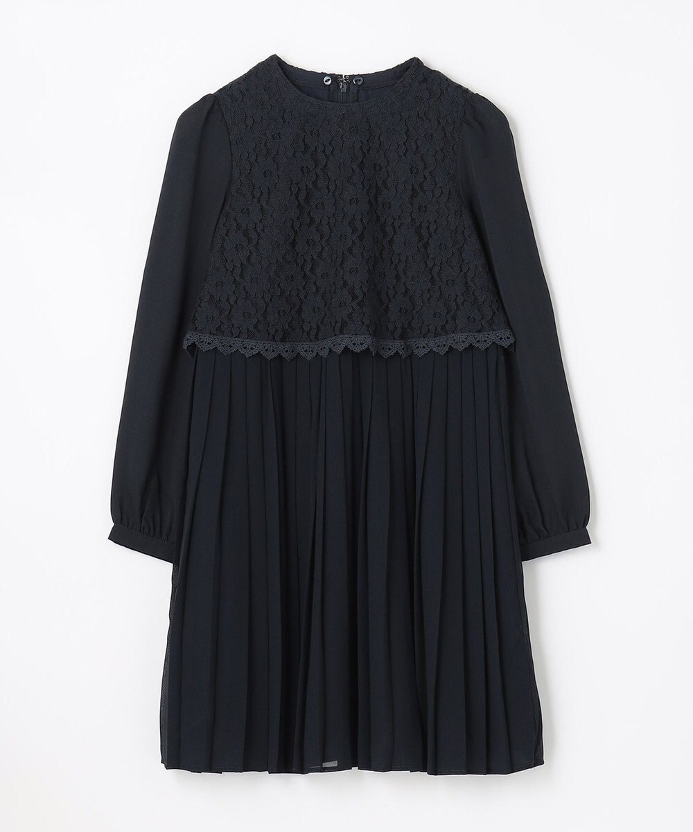 組曲 KIDS 【150-170cm】シフォンプリーツコンビ ワンピース 