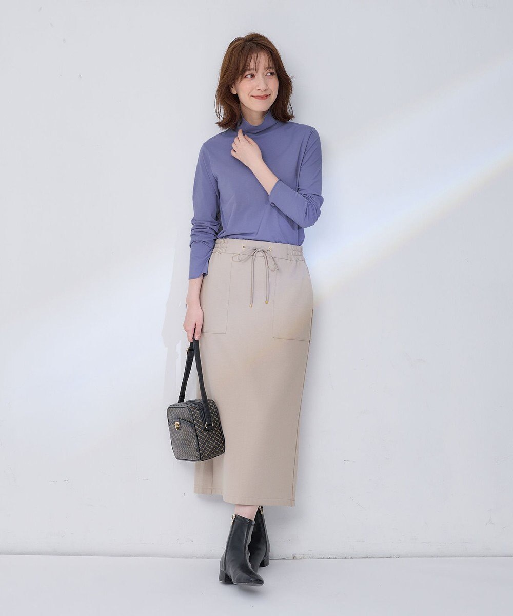 ANY L 【WEB限定/洗濯機可能/ウエストゴム/ストレッチ/吸湿発熱】エニィーヒートスカート 