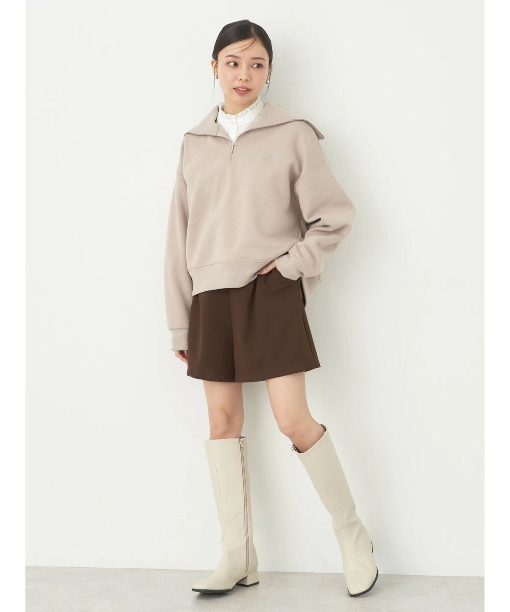 earth music&ecology ハーフＺＩＰ裏起毛プルオーバー 